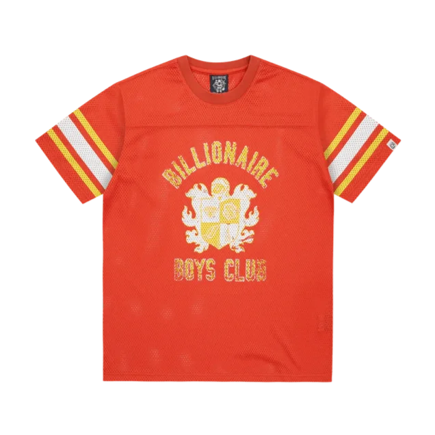 Crest Logo Mesh Football Shirt Orange