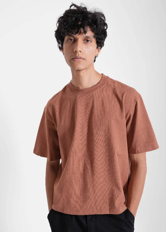 Brick Brown — Box Fit (Cropped) T-Shirt