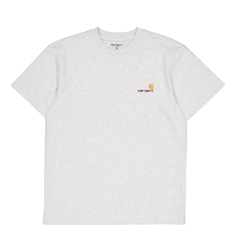 S/s American Script T-shirt Ash Heather