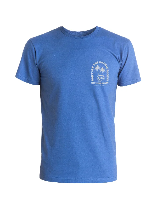 Double Bogies FB Tee - Coastal Blue Heather (White)