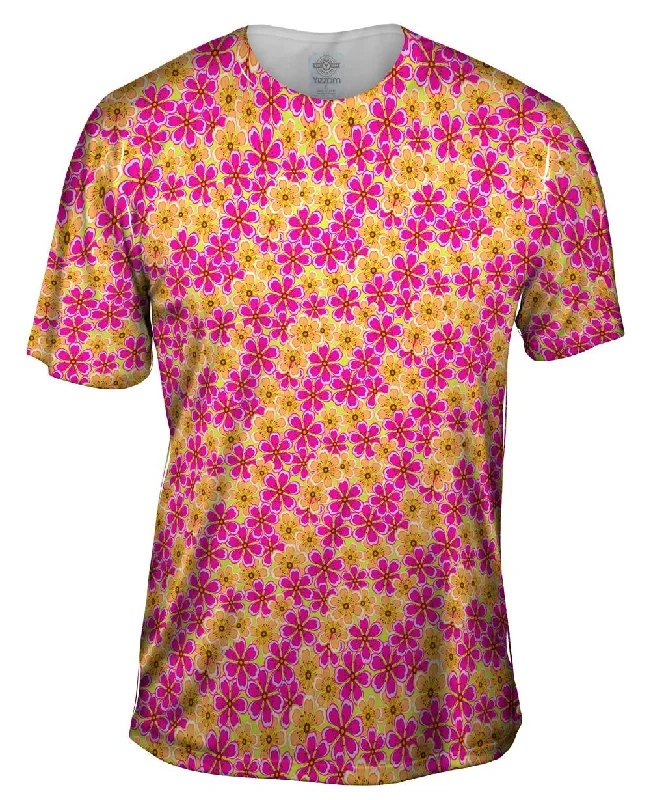 Flower Garden Yellow Magenta