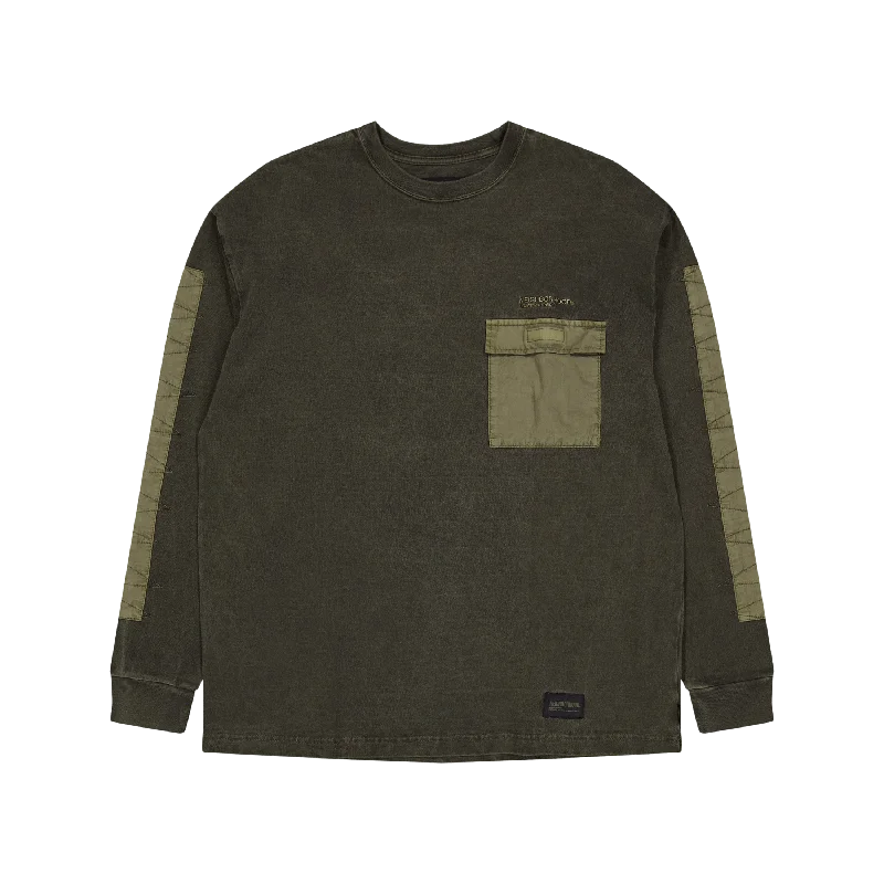 Design Pigment Dyed Crewneck L Olive Drab