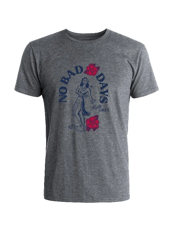 No Bad Days Tee - Steel Heather (Patriot/Red)