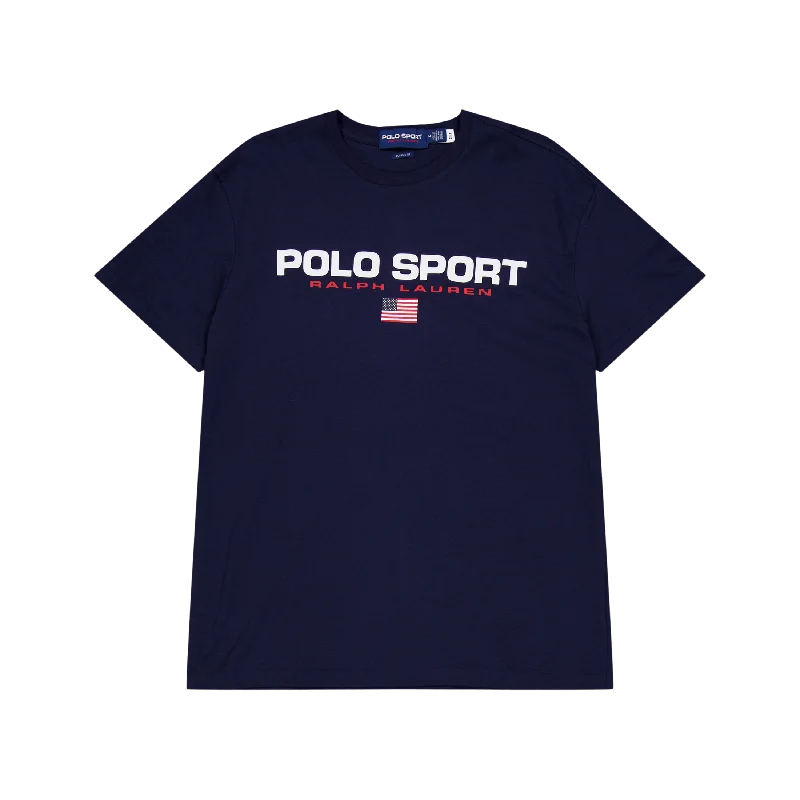 Classic Fit Polo Sport Jersey T-Shirt Cruise Navy / White