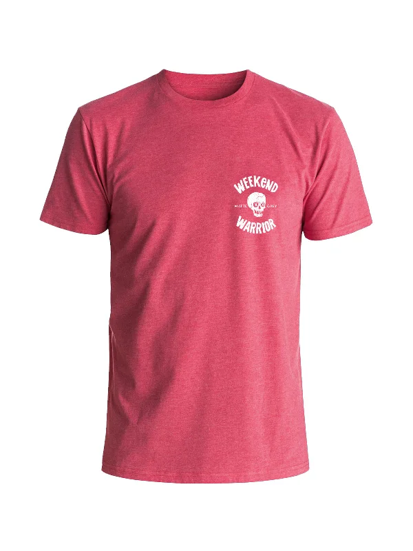 Weekend Warrior Front/Back Tee - Red Heather (White)